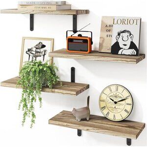 Wall Floating Shelves for Room Decor, 4 Sets Floating Shelves for Wall